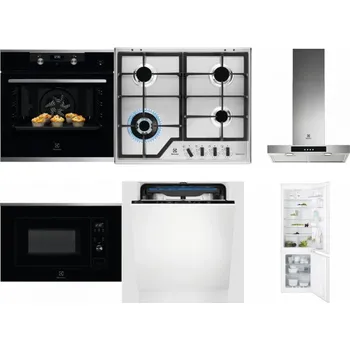 Set domácích spotřebičů ELECTROLUX KODEH70X + ELECTROLUX KGS64362XX + ELECTROLUX LFT426X + ELECTROLUX LMS2203EMX + ELECTROLUX EES48200L + ELECTROLUX ENT6TF18S