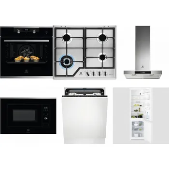 Set domácích spotřebičů ELECTROLUX KODEH70X + ELECTROLUX KGS64362XX + ELECTROLUX LFT426X + ELECTROLUX LMS2203EMX + ELECTROLUX EEM69410L + ELECTROLUX LNT3LF18S