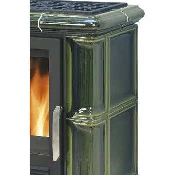 Krbová kamna ABX, spol. s.r.o. ABX SICILIA K I kachlová kamna 3,5-9kW, rovný sokl, flaschengrun