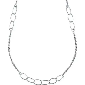Náhrdelník Stříbrný náhrdelník valis s oválky délka náhrdelníku 47+3cm