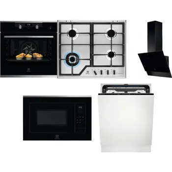 Set domácích spotřebičů ELECTROLUX KODEH70X + ELECTROLUX KGS64362XX + ELECTROLUX LFV616K + ELECTROLUX LMS4253TMX + ELECTROLUX EEM69410L