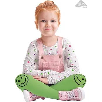Dětská móda Dívčí punčocháče Smiley KNITTEX bílá 122/128