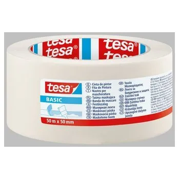 Lepicí páska tesa maskovací páska základní, 50 m x 50 mm, bílá