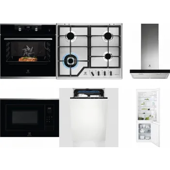 Set domácích spotřebičů ELECTROLUX KODEC75X2 + ELECTROLUX KGS64362XX + ELECTROLUX LFT766X + ELECTROLUX LMS4253TMX + ELECTROLUX EEM23100L + ELECTROLUX ENT6TF18S