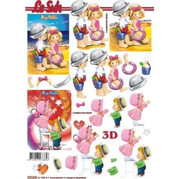 3D papíry pro vystřihování- Jdeme na pláž