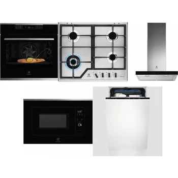 Set domácích spotřebičů ELECTROLUX KOBCS31X + ELECTROLUX KGS64362XX + ELECTROLUX LFT766X + ELECTROLUX LMS2203EMX + ELECTROLUX EEM23100L
