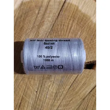 Nit Polyesterové nitě pro overlocky i klasické šití návin 1000 m PES 40/2 James šedá světlá