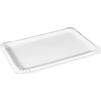 Jednorázové nádobí Papírový tácek (PAP-Recy) bílý 19 x 27 cm `č.6` 250 ks