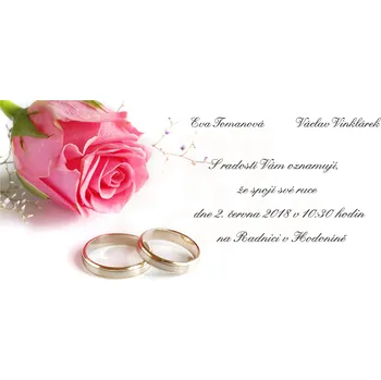 Svatební dekorace Svatební oznámení - DL - 002