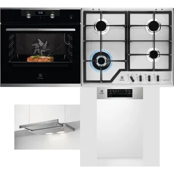 Set domácích spotřebičů ELECTROLUX KODEC75X2 + ELECTROLUX KGS64362XX + ELECTROLUX LFP326S + ELECTROLUX EEM43300IX