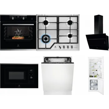 Set domácích spotřebičů ELECTROLUX KODEC75X2 + ELECTROLUX KGS64362XX + ELECTROLUX LFV316K + ELECTROLUX LMS2203EMX + ELECTROLUX EEA27200L + ELECTROLUX ENT6TF18S