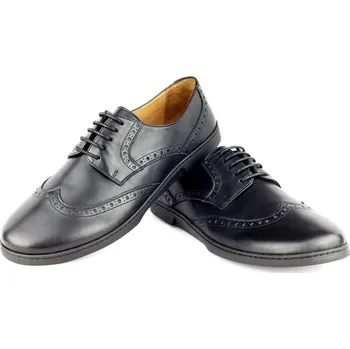 Pánské polobotky ZAQQ BRIQ Brogue black, cognac, dark brown 37-48 (reálně větší) NAPPA/NAPPA Dvouvrstvá hlazená kůže Černá 43