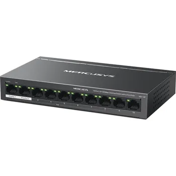 Switch MERCUSYS switch MS110P (10x100Mb/s,8xPoE+,65W,fanless)