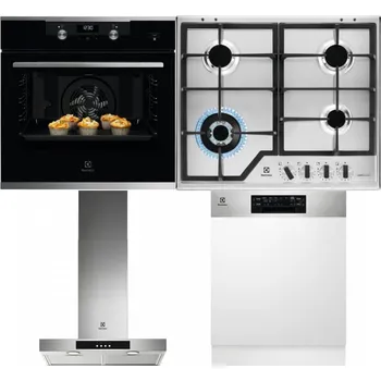 Set domácích spotřebičů ELECTROLUX KODEH70X + ELECTROLUX KGS64362XX + ELECTROLUX LFT426X + ELECTROLUX EEM48300IX - přebaleno