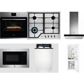 Set domácích spotřebičů ELECTROLUX KOFGH70TX + ELECTROLUX KGS64362XX + ELECTROLUX LFT766X + ELECTROLUX EMS4253TEX + ELECTROLUX EEM23100L + ELECTROLUX ENT6TF18S