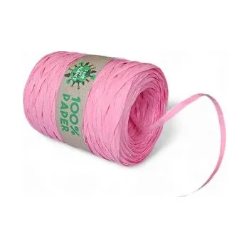 Stuha Stuha rafie 100% papírová 200m - světle růžová