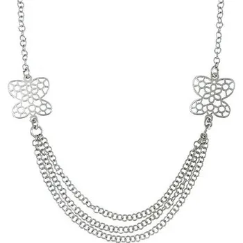 Náhrdelník Stříbrný náhrdelník s motýlky délka náhrdelníku 45cm