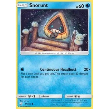 Volný čas Pokémon CEC 047/236 Snorunt - Cosmic Eclipse Stav: Excellent, Verze: NORMAL