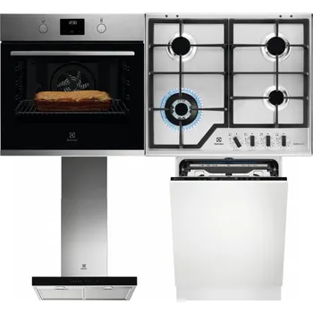 Set domácích spotřebičů ELECTROLUX KOFGH70TX + ELECTROLUX KGS64362XX + ELECTROLUX LFT766X + ELECTROLUX EEM69410L