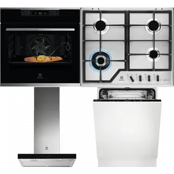 Set domácích spotřebičů ELECTROLUX KOBCS31X + ELECTROLUX KGS64362XX + ELECTROLUX LFT766X + ELECTROLUX EEA27200L