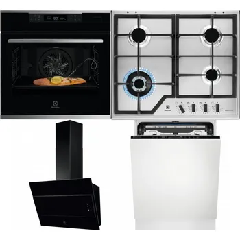 Set domácích spotřebičů ELECTROLUX KOBCS31X + ELECTROLUX KGS64362XX + ELECTROLUX LFV316K + ELECTROLUX EEM69410L