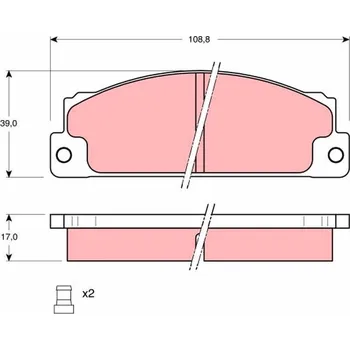 Auto-moto Sada brzdových destiček, kotoučová brzda TRW GDB296