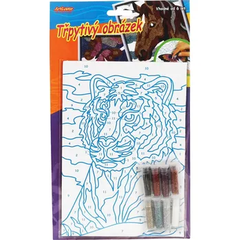 kreativní sada Creatoys Třpytivý obrázek- tygr