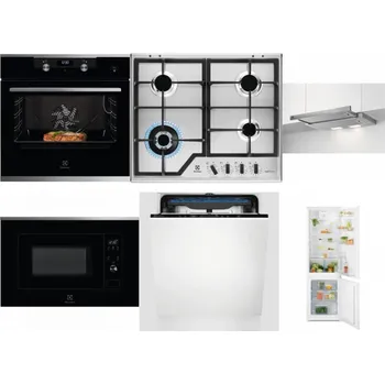 Set domácích spotřebičů ELECTROLUX KODEC75X2 + ELECTROLUX KGS64362XX + ELECTROLUX LFP326S + ELECTROLUX LMS2203EMX + ELECTROLUX EES48200L + ELECTROLUX LND5FE18S
