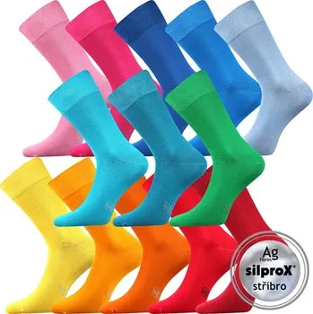 Pánské ponožky Barevné společenské ponožky Lonka DECOLOR vínová 39-42 (26-28)