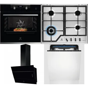 Set domácích spotřebičů ELECTROLUX KODEC75X2 + ELECTROLUX KGS64362XX + ELECTROLUX LFV316K + ELECTROLUX EES48200L