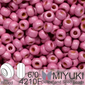 Korálek Korálky Miyuki MIX Round 6/0. Barva 4210F Duracoat Galvanized Matte Hot Pink. Balení 5g