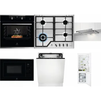 Set domácích spotřebičů ELECTROLUX KODEC75X2 + ELECTROLUX KGS64362XX + ELECTROLUX LFP326S + ELECTROLUX LMS4253TMX + ELECTROLUX EEA27200L + ELECTROLUX ENT6TF18S