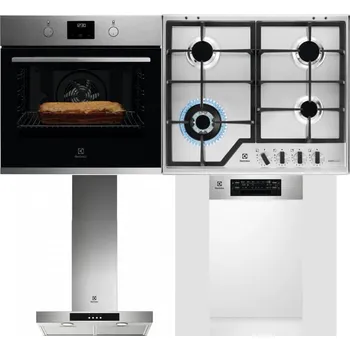 Set domácích spotřebičů ELECTROLUX KOFGH70TX + ELECTROLUX KGS64362XX + ELECTROLUX LFT426X + ELECTROLUX EEM43300IX