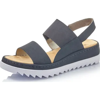 Dámské sandále DÁMSKÉ SANDÁLY RIEKER V44B1-14 MODRÁ Barva: MODRÁ, Velikost: 38