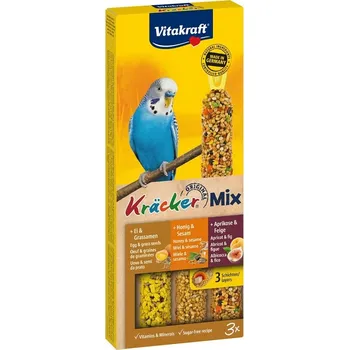 Krmivo pro ptáka Kracker VITAKRAFT Sittich Egg & Honey & Fig 3ks