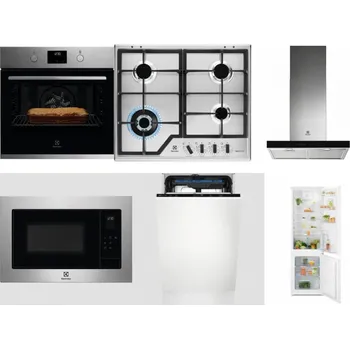 Set domácích spotřebičů ELECTROLUX KOFGH70TX + ELECTROLUX KGS64362XX + ELECTROLUX LFT766X + ELECTROLUX EMS4253TEX + ELECTROLUX EEM23100L + ELECTROLUX LND5FE18S