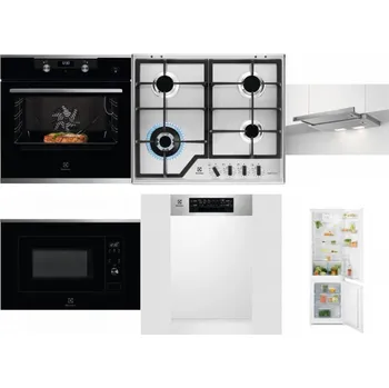 Set domácích spotřebičů ELECTROLUX KODEC75X2 + ELECTROLUX KGS64362XX + ELECTROLUX LFP326S + ELECTROLUX LMS2203EMX + ELECTROLUX EEM43300IX + ELECTROLUX LND5FE18S
