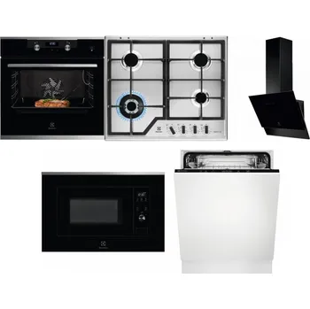 Set domácích spotřebičů ELECTROLUX KODEC75X2 + ELECTROLUX KGS64362XX + ELECTROLUX LFV616K + ELECTROLUX LMS2203EMX + ELECTROLUX EEA27200L