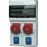 SCAME Skříň 1x32A 5P,1x16A 5P,4x230V jištěná+chránič FI40 632.3122-111F2