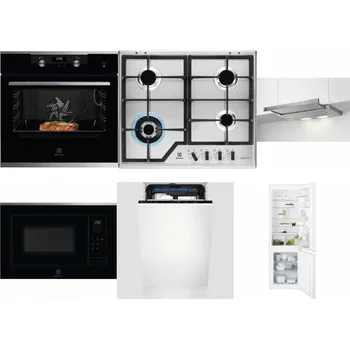Set domácích spotřebičů ELECTROLUX KODEC75X2 + ELECTROLUX KGS64362XX + ELECTROLUX LFP326S + ELECTROLUX LMS4253TMX + ELECTROLUX EEM23100L + ELECTROLUX ENT6TF18S