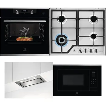 Set domácích spotřebičů ELECTROLUX KODEC75X2 + ELECTROLUX KGS64362XX + ELECTROLUX LFG716X + ELECTROLUX LMS4253TMX