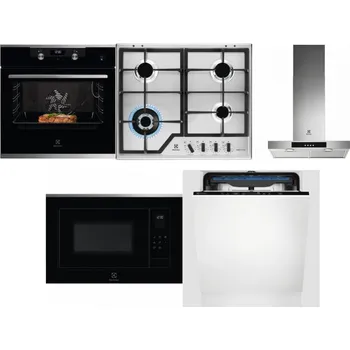 Set domácích spotřebičů ELECTROLUX KODEC75X2 + ELECTROLUX KGS64362XX + ELECTROLUX LFT426X + ELECTROLUX LMS4253TMX + ELECTROLUX EES48200L