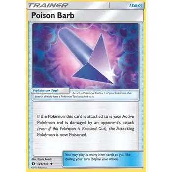 Sběratelská karetní hra Pokémon SUM 124/149 Poison Barb - Sun & Moon Stav: Excellent, Verze: REVERSE HOLO