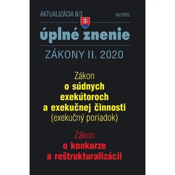 Kniha Aktualizácia II/3 - Exekučný poriadok, konkurz a reštrukturalizácia