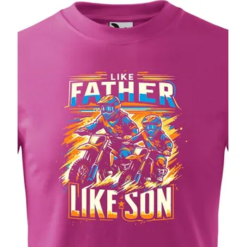 Chlapecké tričko Dětské tričko Like father like son, Barva Purpurová, Velikost 158 cm/12 roků, Canvas Dětské tričko Bezvatriko.cz 2411