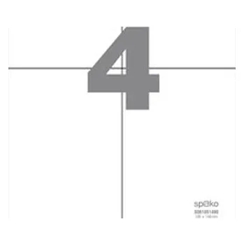 Samolepící etiketa Spoko samolepicí etikety, 105 x 148 mm, papír/A4, bílé