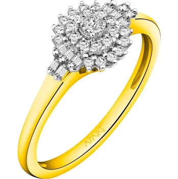 Prsten Prsten ze žlutého a bílého zlata s diamanty - 0,23 ct - ryzost 585 - 181.312