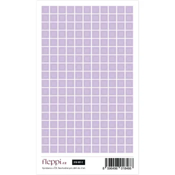 samolepka Fleppi Color coding kolekce | pastelově fialová – čtverečky