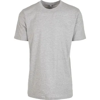 Build your Brand Pánské tričko vyšší gramáže BY004 Barva: Šedý melír, Velikost: 5XL