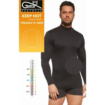 Pánský svetr Teplý pánský pólgolf GATTA BODYWEAR, NERO 01 L i170_0043080S4233D